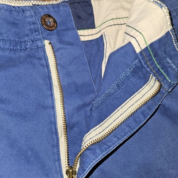 American Eagle Mens Blue Flat Front Shorts 34W | Casual Chino Summer Style - Picture 3 of 11